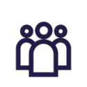 Three people pictogram